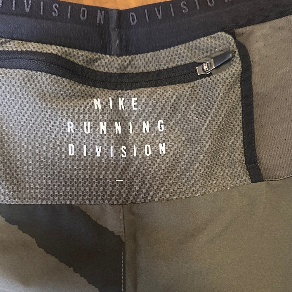 Nike Running Division Olive and Black Shorts - Picture 6 of 6